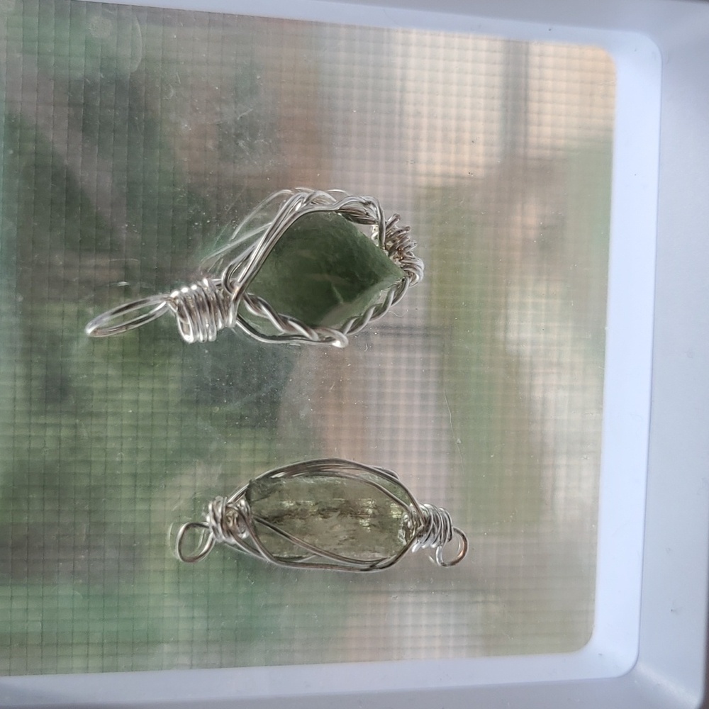 Elegant Moldavite Pendants Price Is For One - Picture 2 of 2
